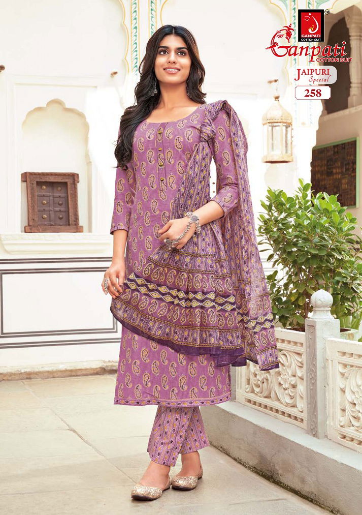 Jaipuri Special Vol 11 By Ganpati Printed Pure Cotton Dress Material Wholesalers In Delhi
